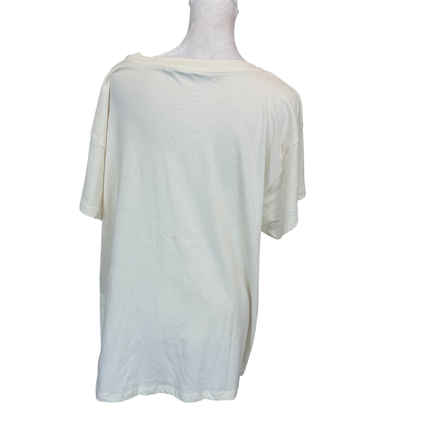 LETLUV Anthropologie Embroidered Tee Shirt Venice Italy Womens Size XL
