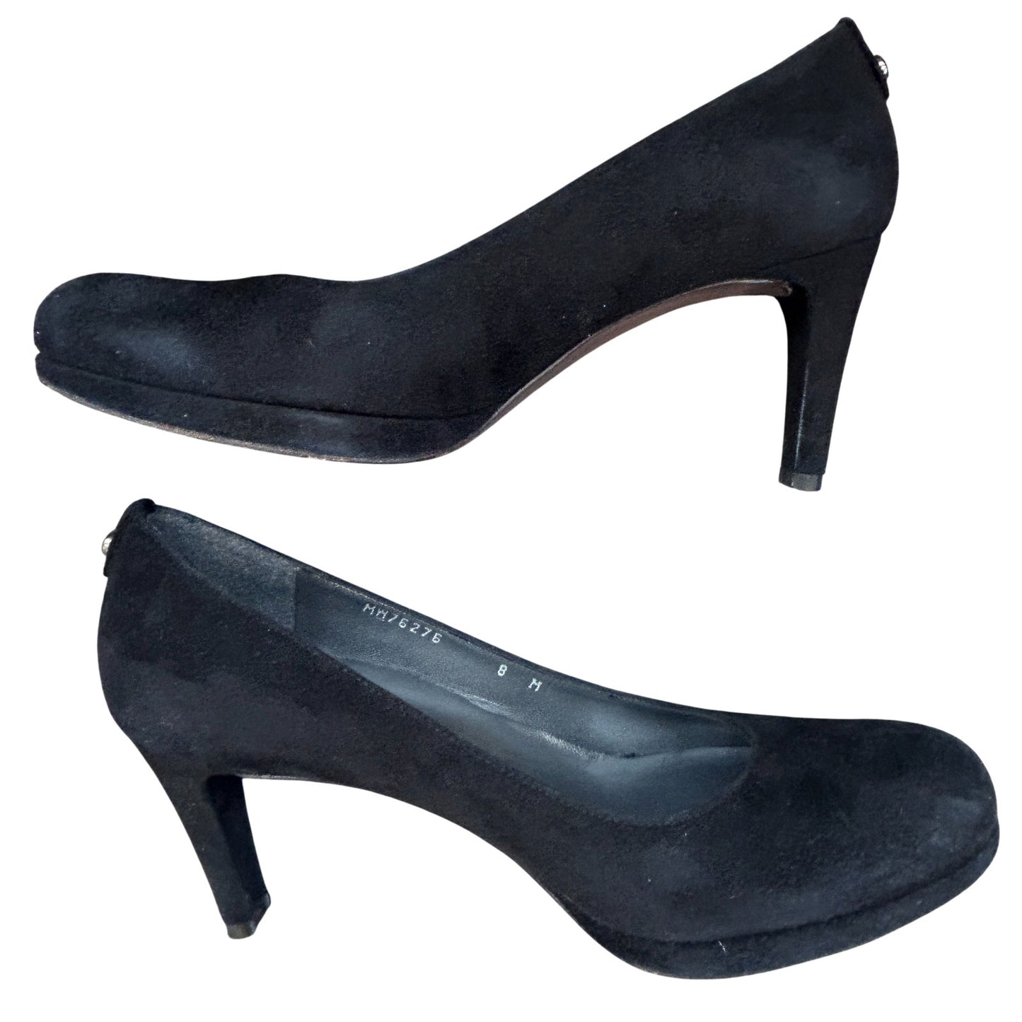 Stuart Weitzman Ponder Black Suede Pump Heel Womens Size 8