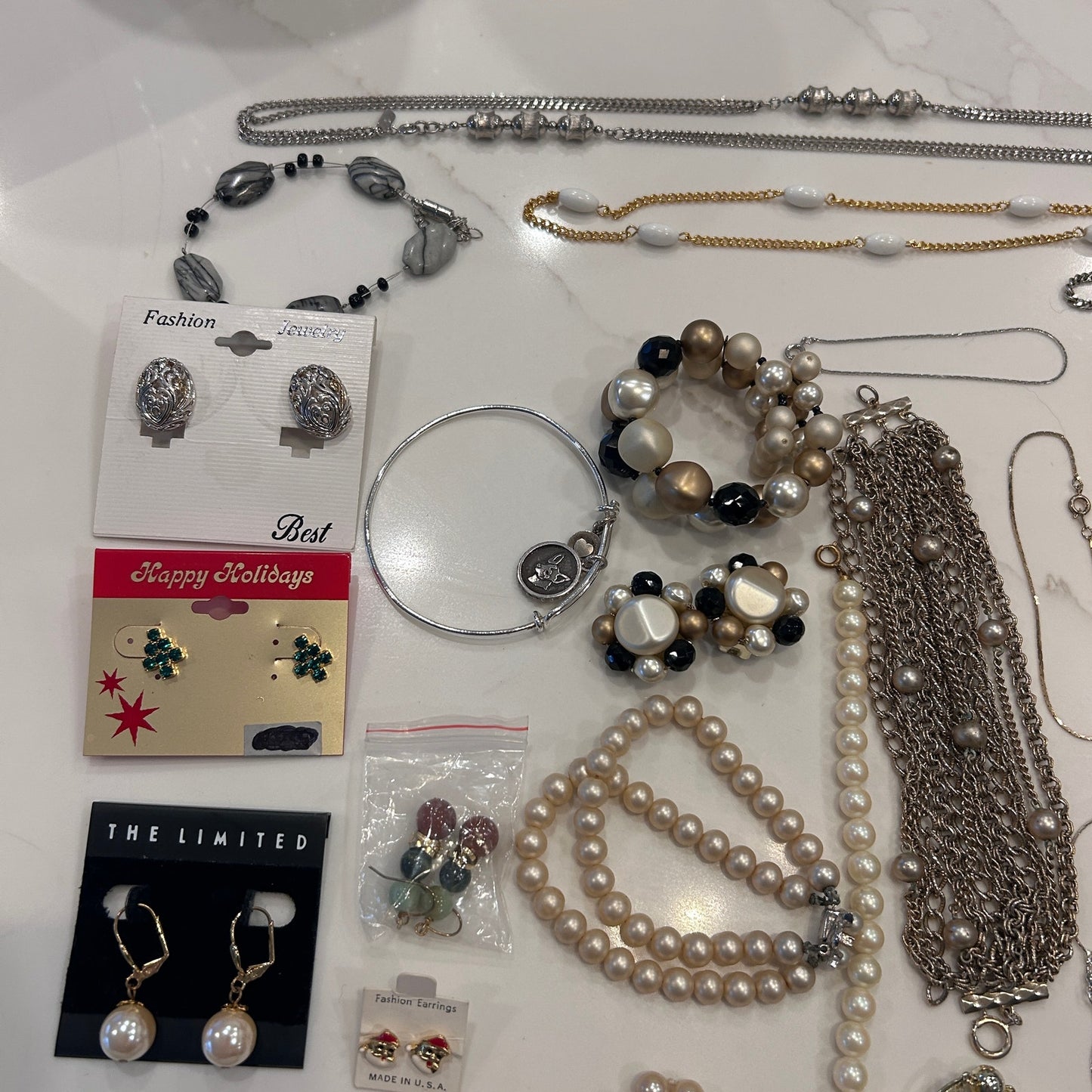 Lot Vintage Estate Sale Jewelry 80's 90's Modern Wearable Repurpose 95 Pieces
