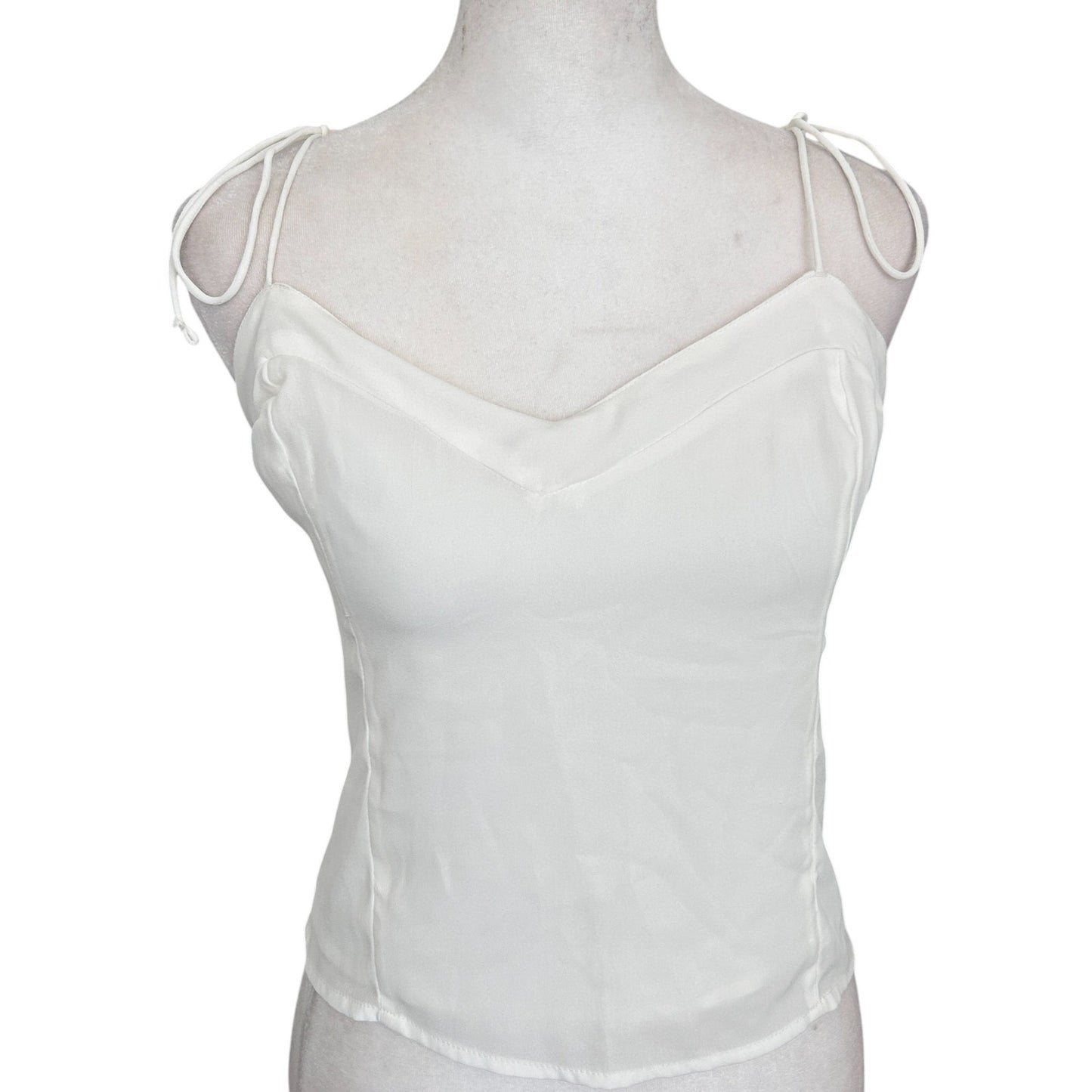 Abercrombie & Fitch White V-Neck Blouse / Tank Top Womens Size Small NEW