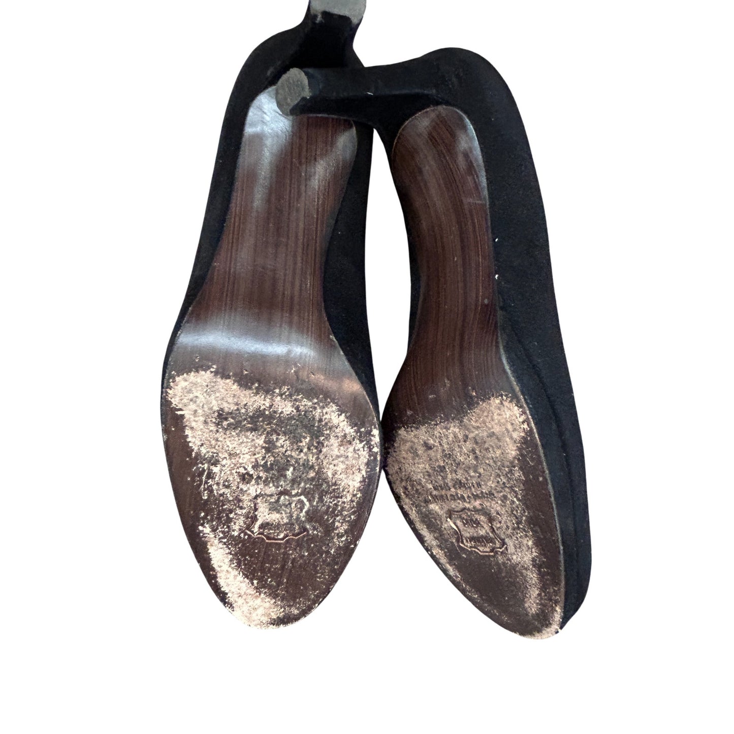 Stuart Weitzman Ponder Black Suede Pump Heel Womens Size 8