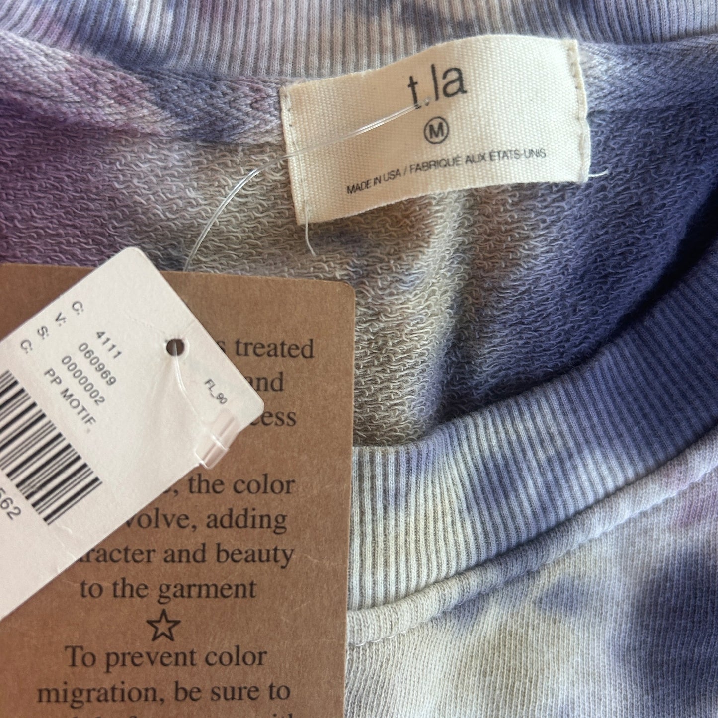 Anthropologie T.LA Purple Tie Dye Ruffled Sleeveless Top Womens Size Medium NEW