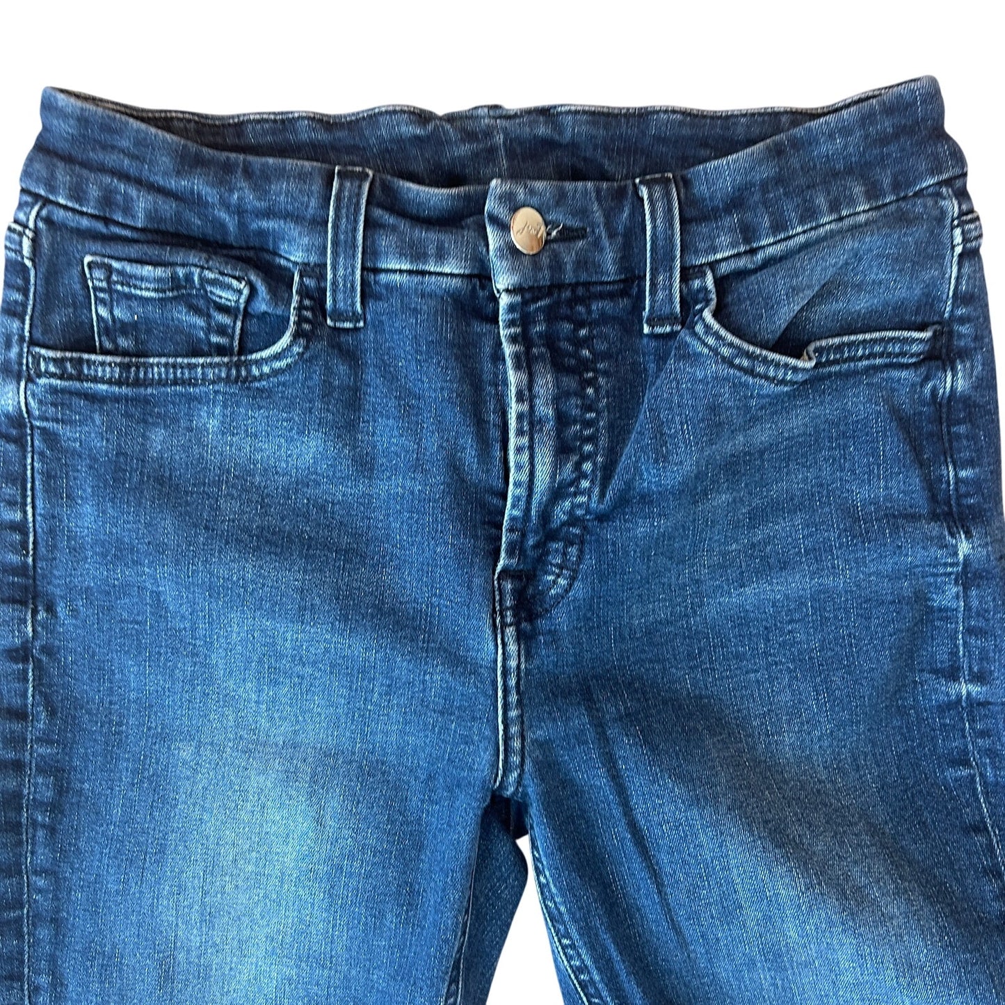 Jen 7 by 7 For All Mankind Cropped Kick Raw Hem Jeans Womens Size 6