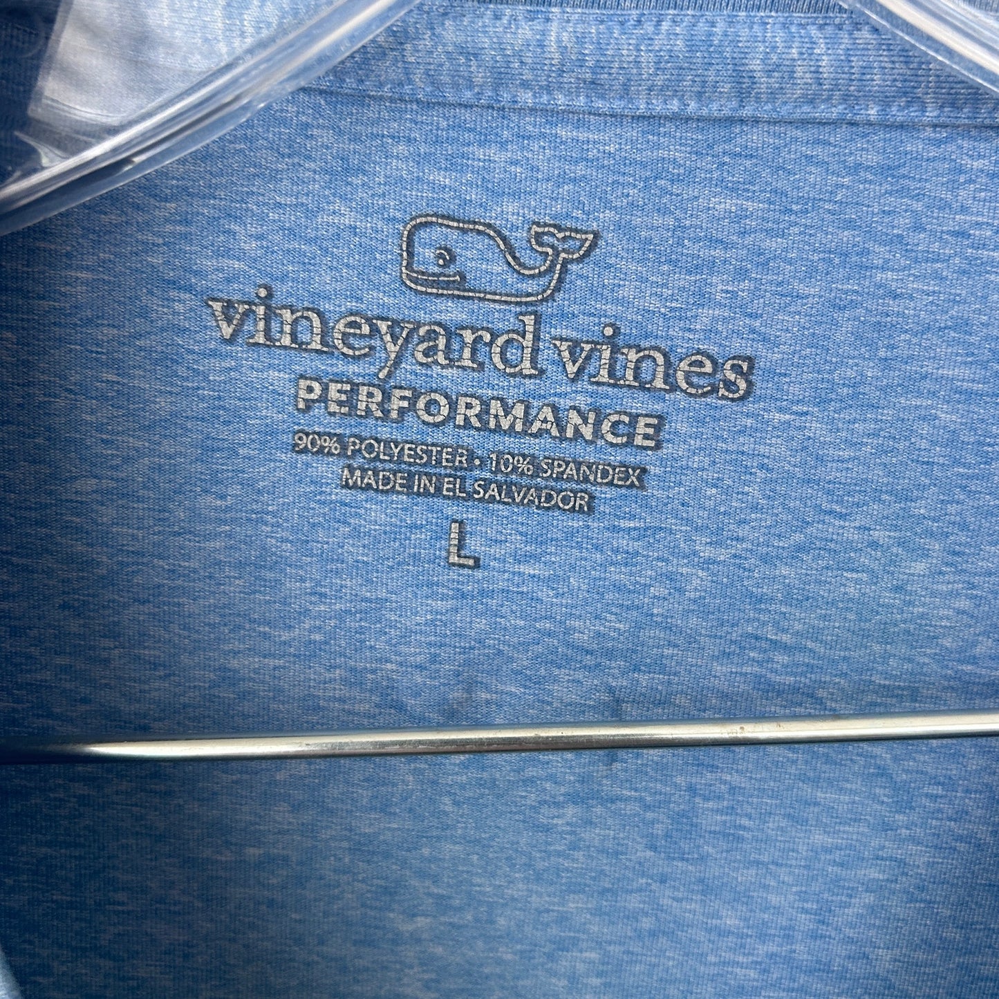 Vineyard Vines Performance Ocean Blue Long Sleeve Tee Oak Bluffs Mens Size Large