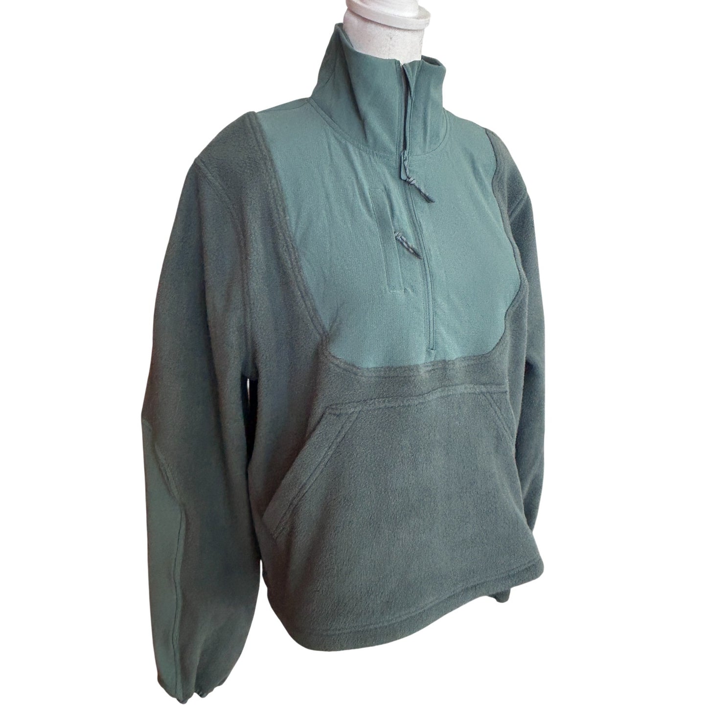 Lululemon NEW Green Fleece + Ripstop Hiking Pullover 1/4 Zip Womens Size 6 NWT