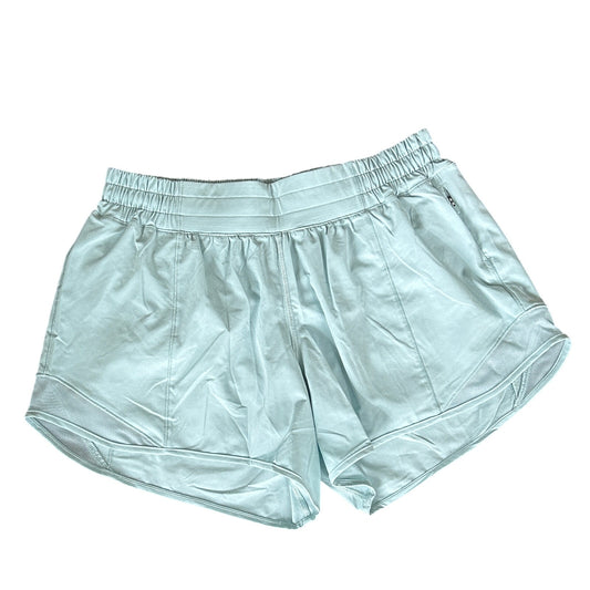 Lululemon Robins Egg Blue Hotty Hot High-Rise Lined Short 4" Womens Size 8 Tall