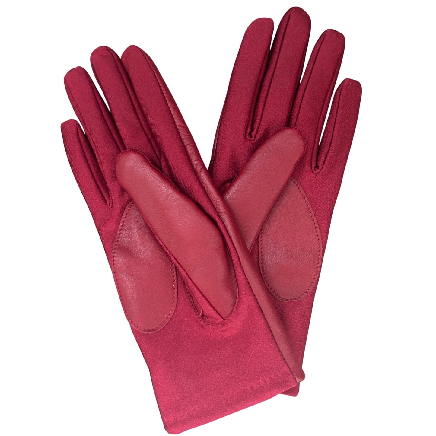 Red and Black Leather Driving Gloves 2 Pairs Womens One Size