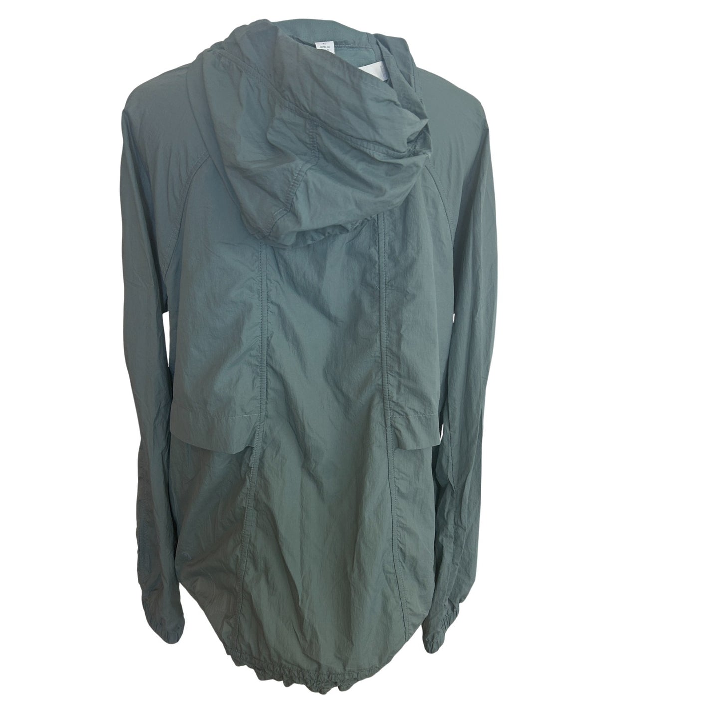 Lululemon Olive Green Hood-Lite Classic Fit Full Zip Rain Jacket Womens Size 6