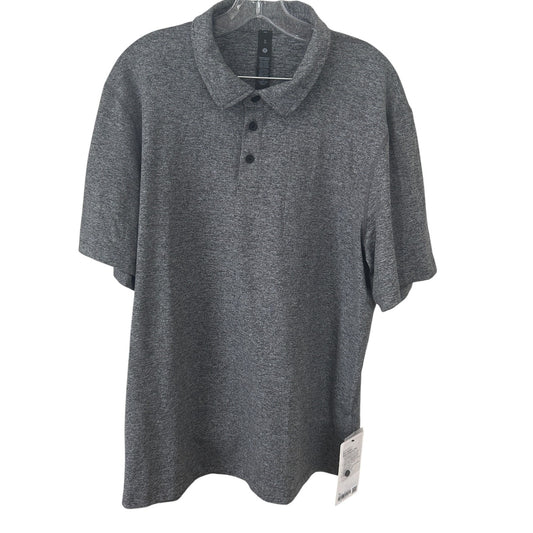 Lululemon Heather Gray Soft Jersey Short Sleeve Polo Men's Size XL NEW