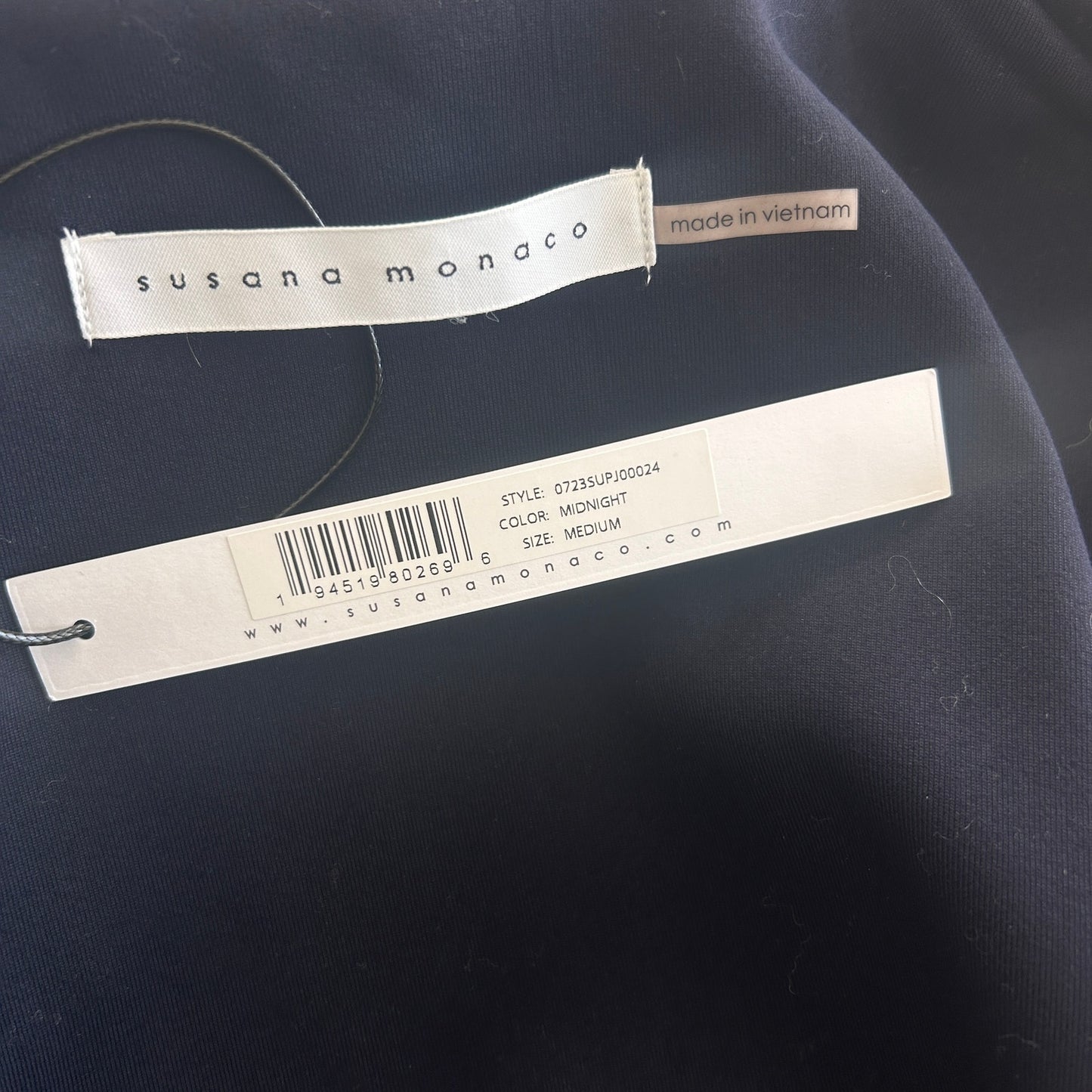Susana Monaco NWT Navy Blue Midnight Angled Blazer Womens Size Medium NEW