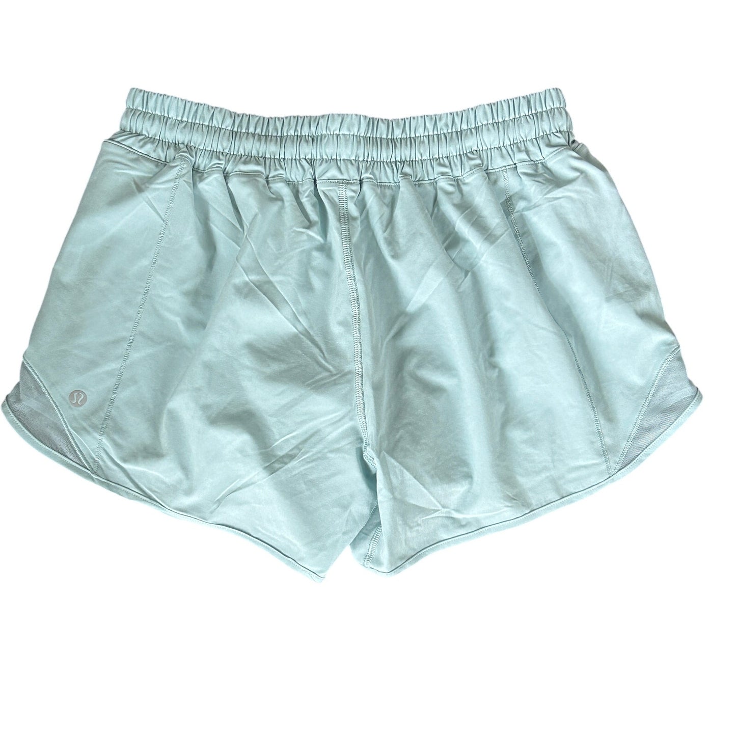 Lululemon Robins Egg Blue Hotty Hot High-Rise Lined Short 4" Womens Size 8 Tall